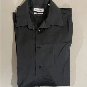 Calvin Klein Men's Charcoal Dress Shirt